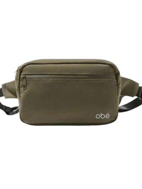 Obe Fitness Fanny Pack Crossbody Bag Adjustable Strap Olive Army Green Zippered